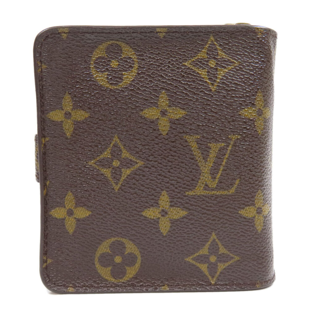 Louis Vuitton Canvas Compact Monogram Bi fold Wallet Zip